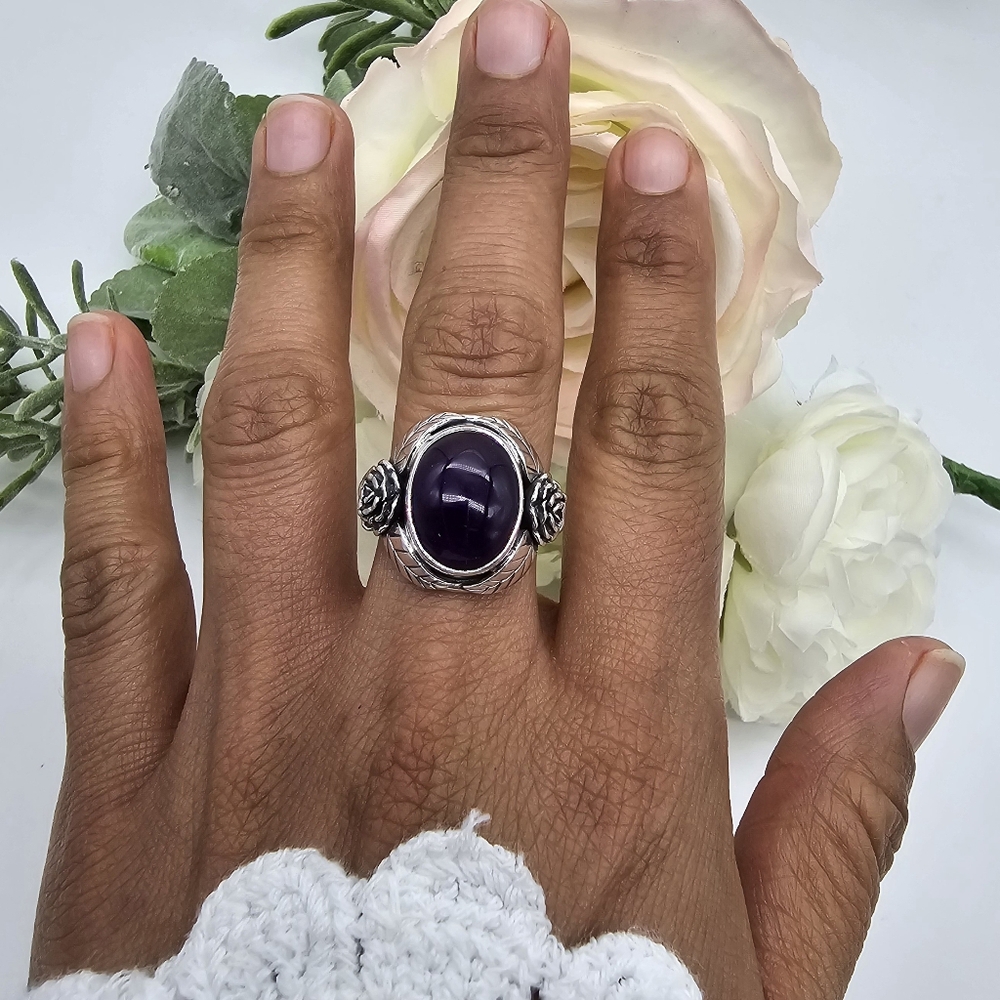 🥰 AUSTIN ROSE STERLING SILVER RING - Picture 4 of 7